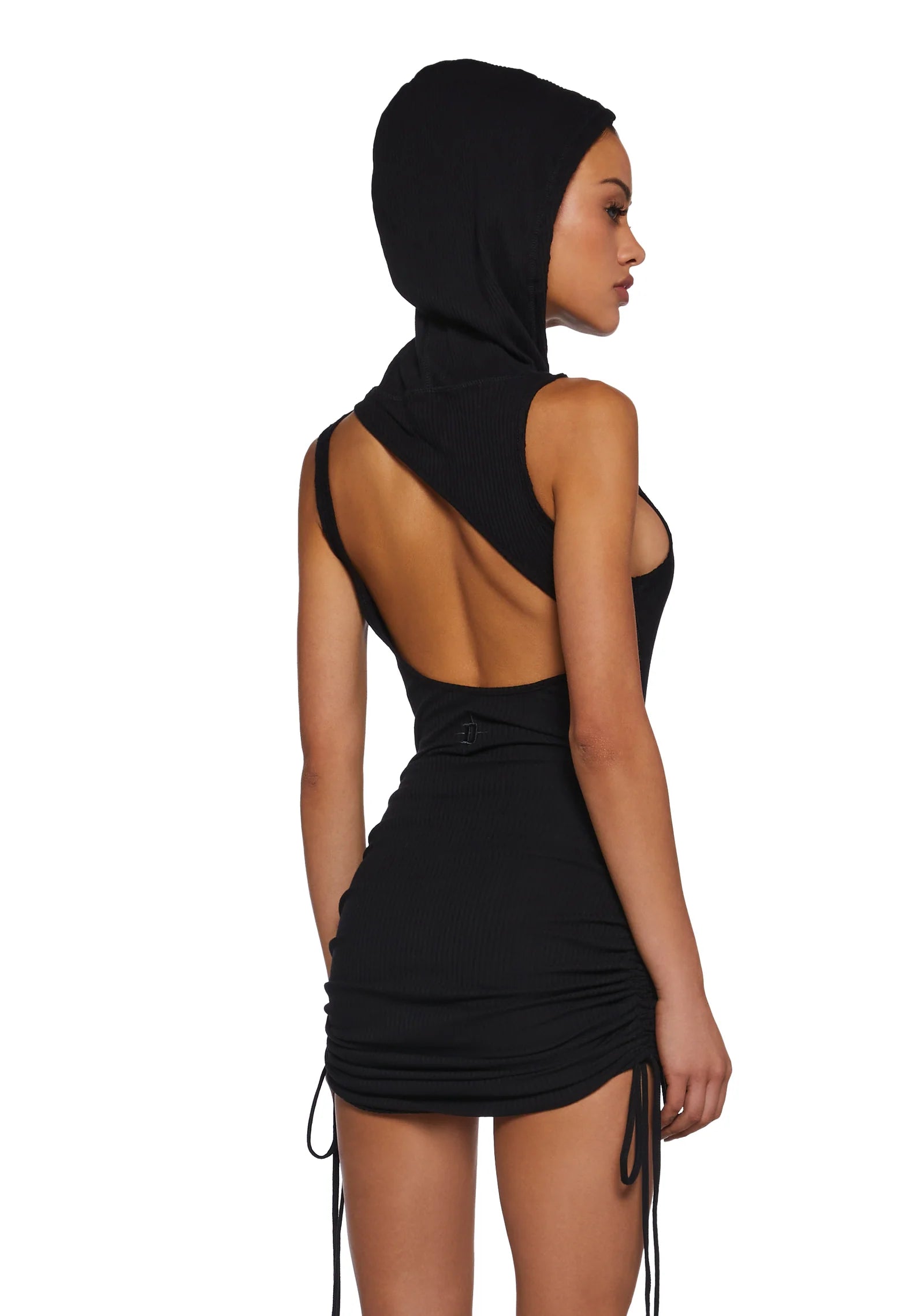 FADER HOODED MINI DRESS