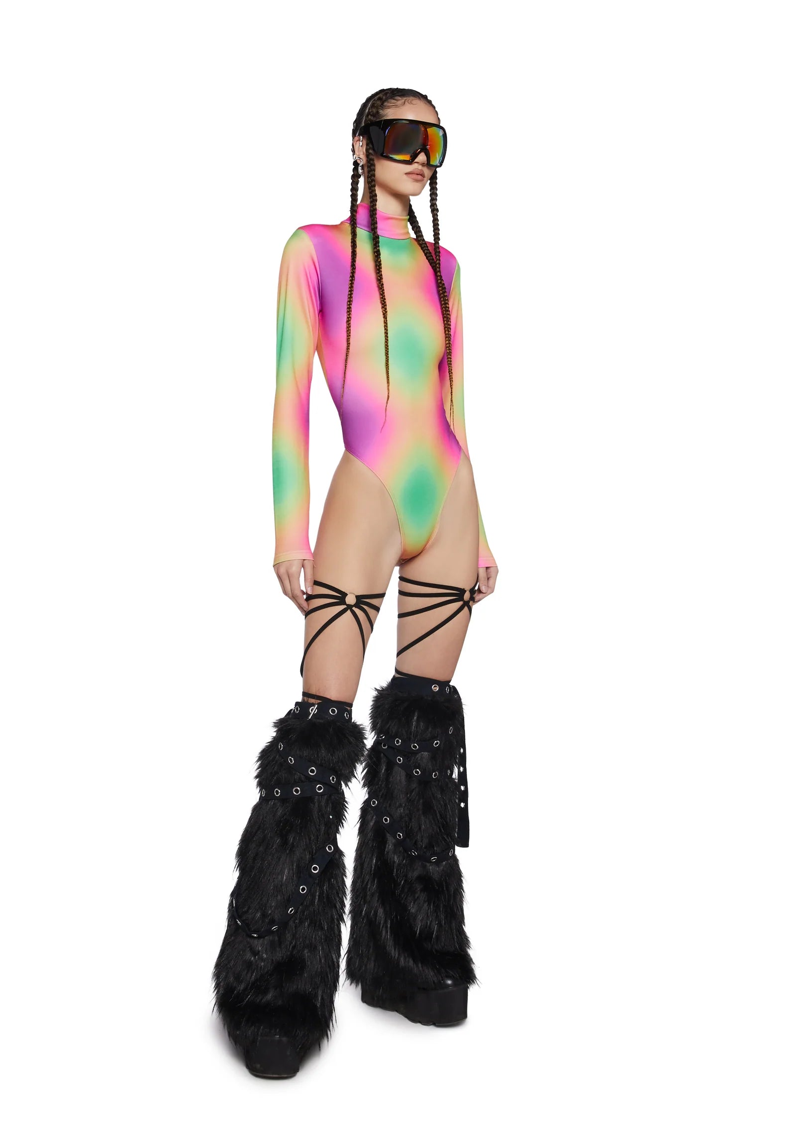 Long sleeve bodysuit acid