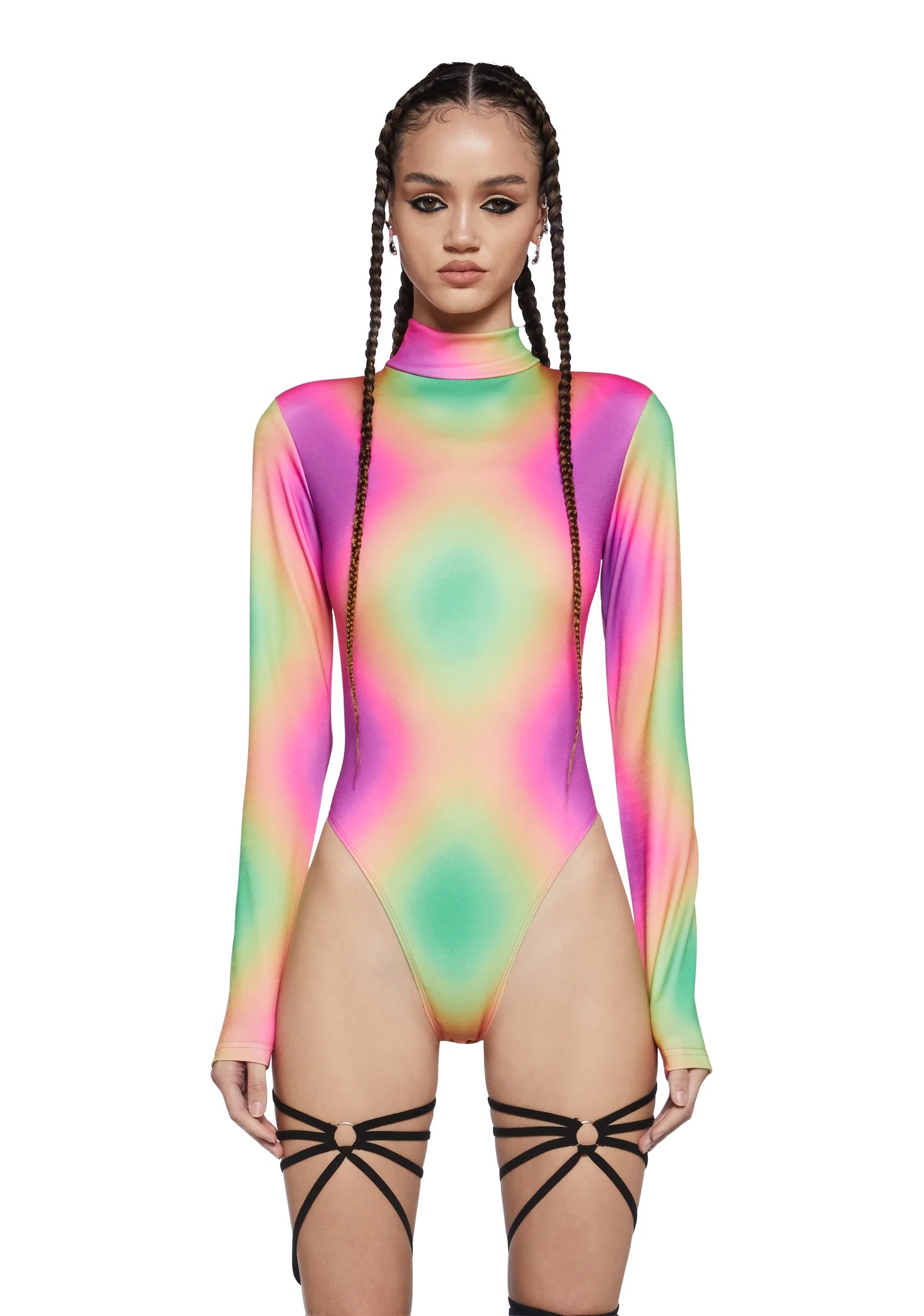 Long sleeve bodysuit acid