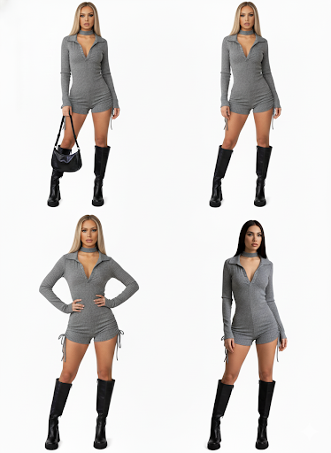 Wasteland Hooded Rompers  Long Sleeve Drawstring