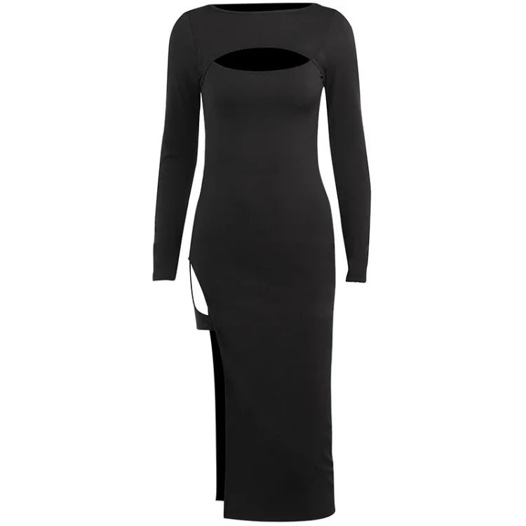 Black dressLong-sleeved