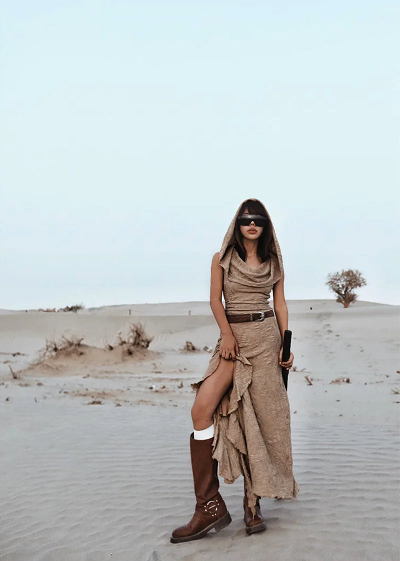 Hooded Dress+Oversleeves Burning man