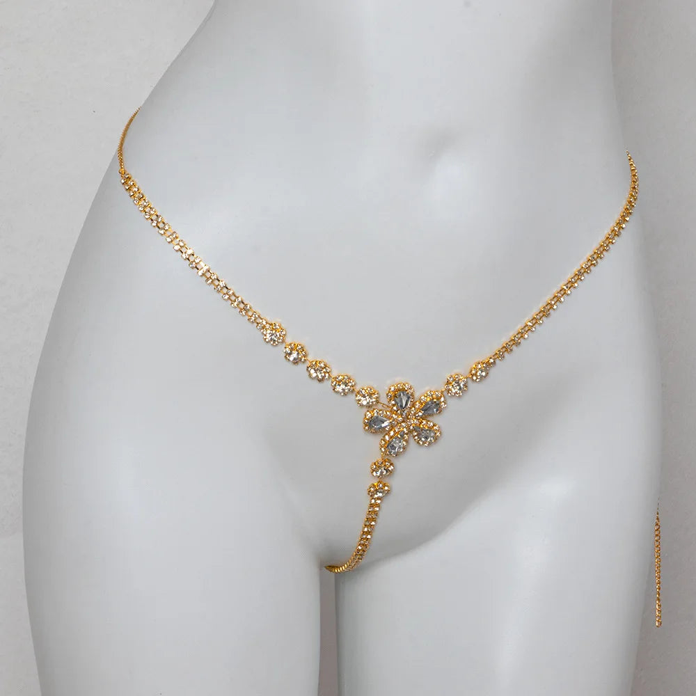 Waist Sexy Rhinestone Underwear Body Chain