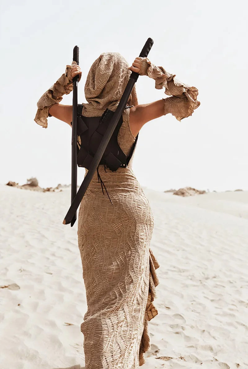 Hooded Dress+Oversleeves Burning man