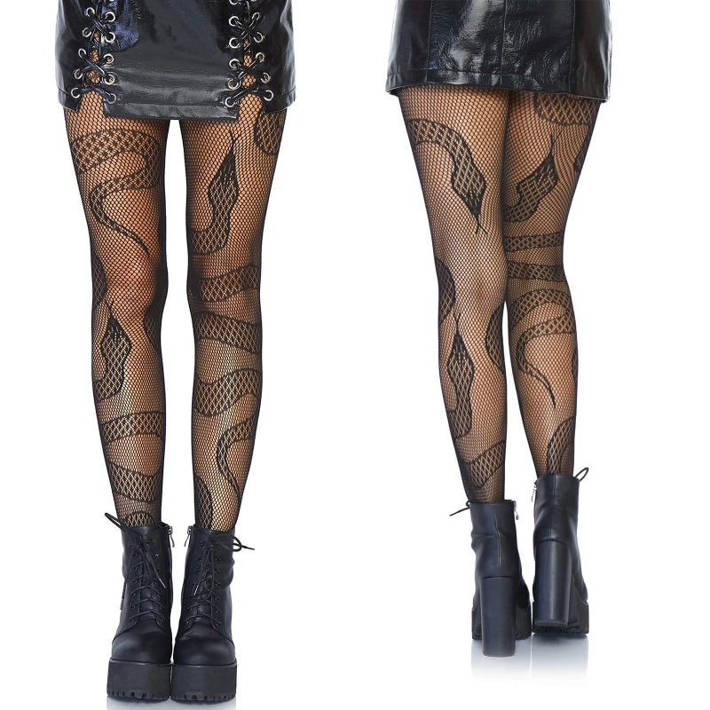 Women Dark Alternative Fishnet Tights Hosiery