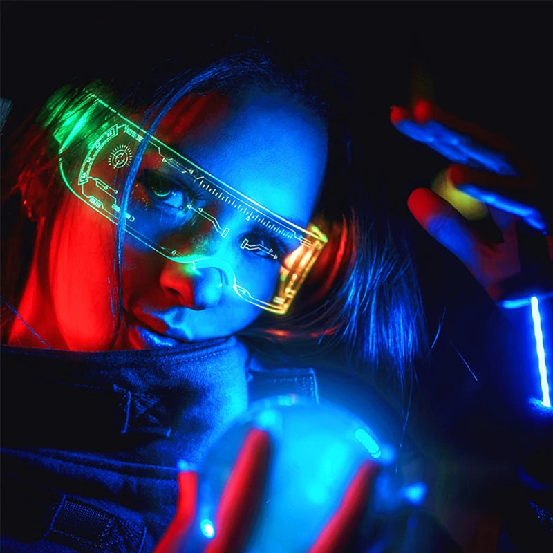 Led Cyberpunk Visor Glasses