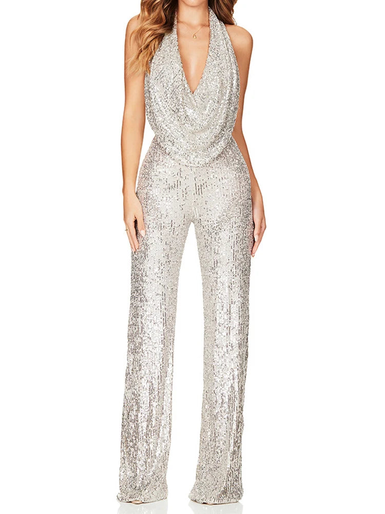 Sexy Sequins Elegant Rompers