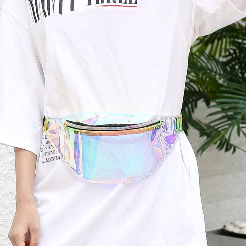 Holographic PVC Waist Packs for Women